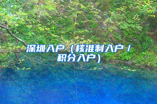 深圳入户（核准制入户／积分入户）