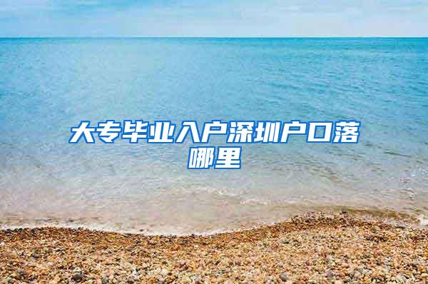 大专毕业入户深圳户口落哪里
