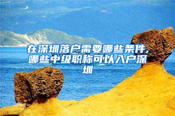 在深圳落户需要哪些条件,哪些中级职称可以入户深圳
