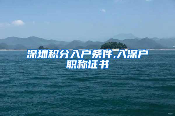 深圳积分入户条件,入深户职称证书