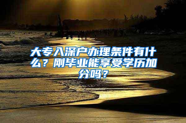 大专入深户办理条件有什么？刚毕业能享受学历加分吗？
