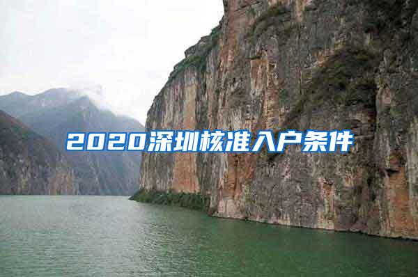 2020深圳核准入户条件