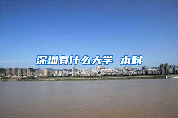 深圳有什么大学 本科