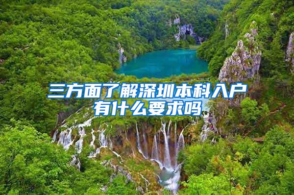 三方面了解深圳本科入户有什么要求吗