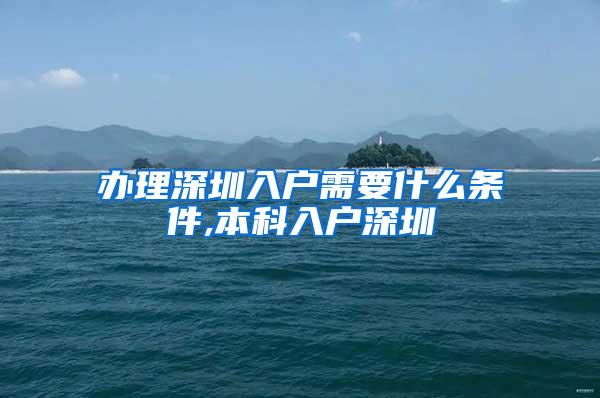 办理深圳入户需要什么条件,本科入户深圳