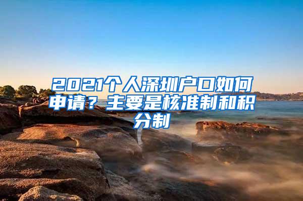 2021个人深圳户口如何申请？主要是核准制和积分制