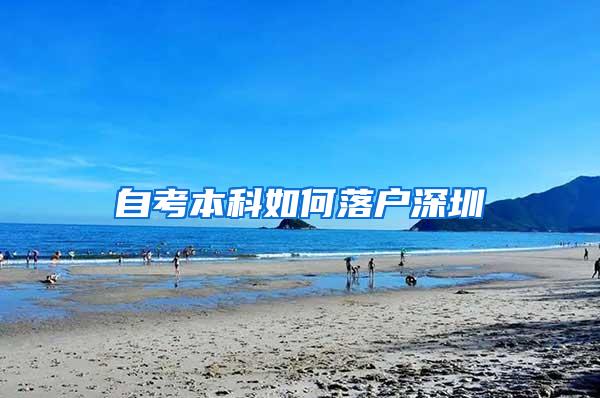 自考本科如何落户深圳