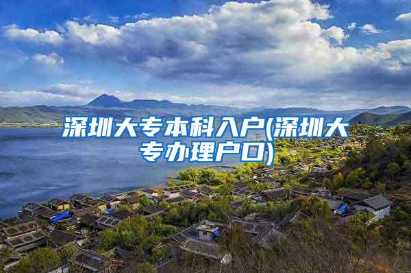 深圳大专本科入户(深圳大专办理户口)
