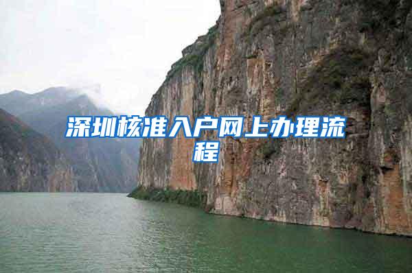 深圳核准入户网上办理流程