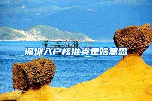 深圳入户核准类是啥意思