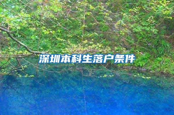 深圳本科生落户条件