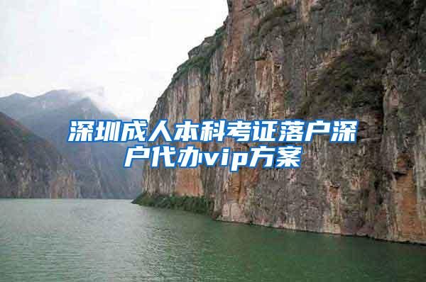 深圳成人本科考证落户深户代办vip方案