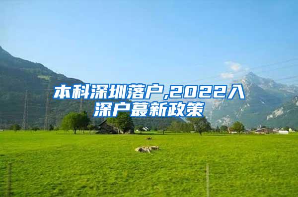 本科深圳落户,2022入深户蕞新政策