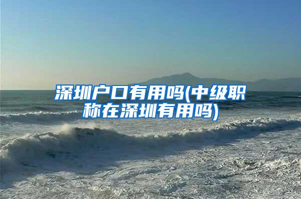 深圳户口有用吗(中级职称在深圳有用吗)