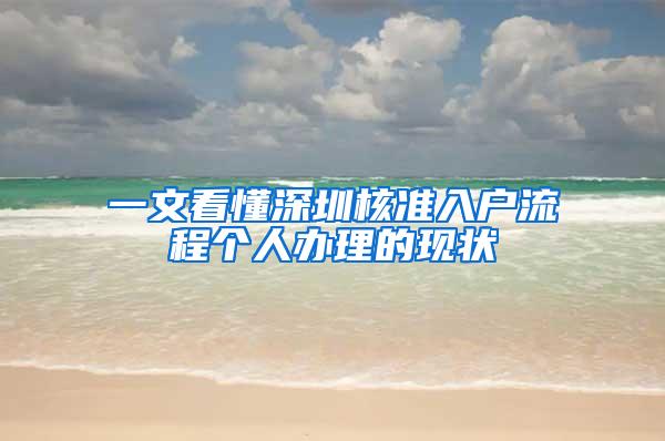 一文看懂深圳核准入户流程个人办理的现状