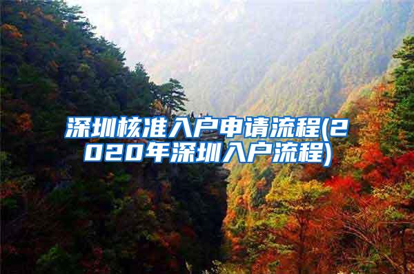 深圳核准入户申请流程(2020年深圳入户流程)
