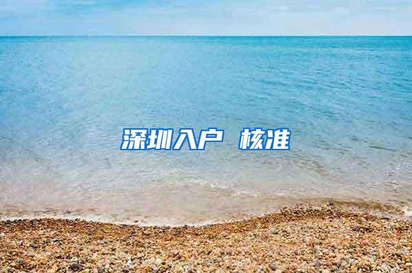 深圳入户 核准