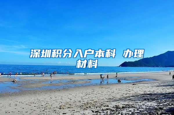 深圳积分入户本科 办理材料