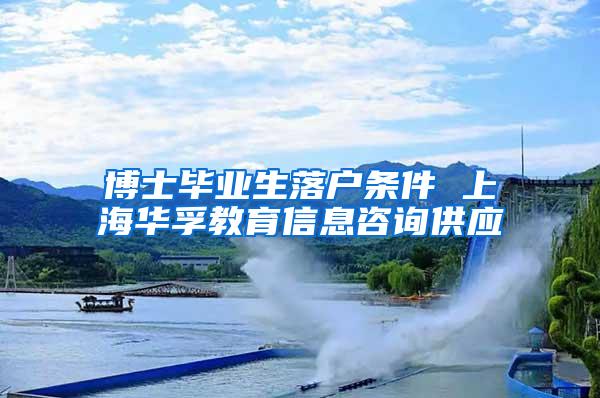 博士毕业生落户条件 上海华孚教育信息咨询供应