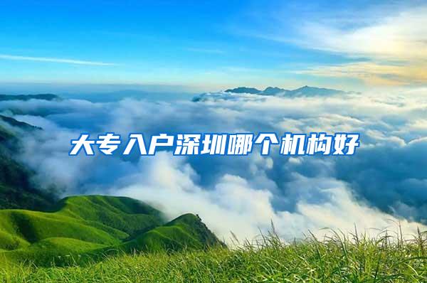 大专入户深圳哪个机构好
