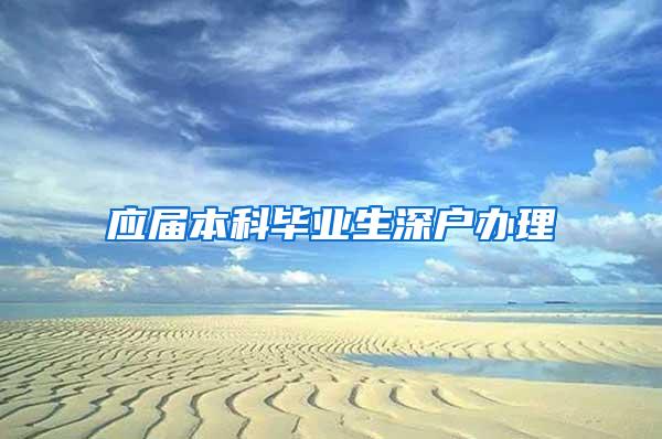 应届本科毕业生深户办理