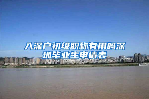入深户初级职称有用吗深圳毕业生申请表