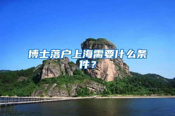 博士落户上海需要什么条件？