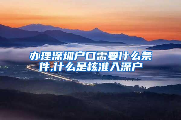 办理深圳户口需要什么条件,什么是核准入深户