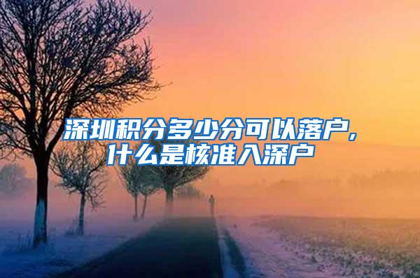 深圳积分多少分可以落户,什么是核准入深户