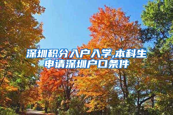 深圳积分入户入学,本科生申请深圳户口条件