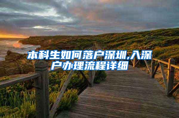 本科生如何落户深圳,入深户办理流程详细