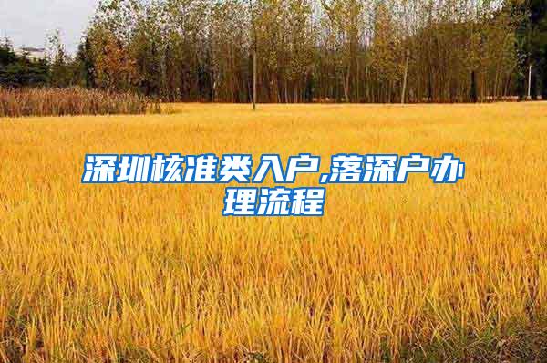 深圳核准类入户,落深户办理流程