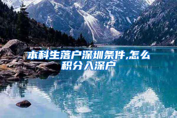 本科生落户深圳条件,怎么积分入深户