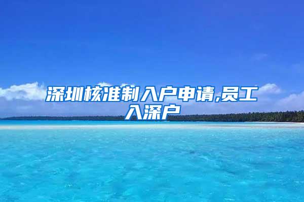 深圳核准制入户申请,员工入深户