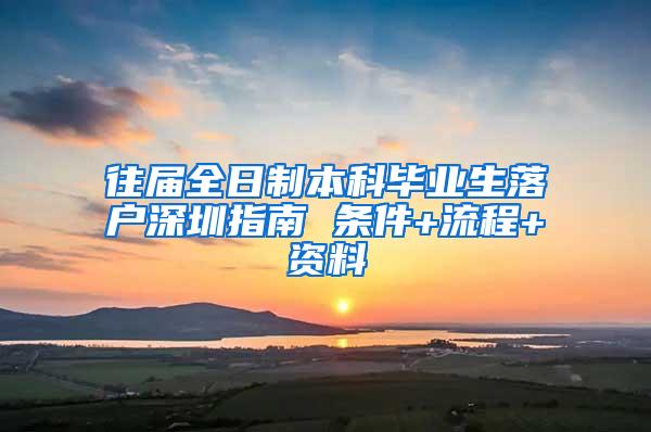 往届全日制本科毕业生落户深圳指南 条件+流程+资料