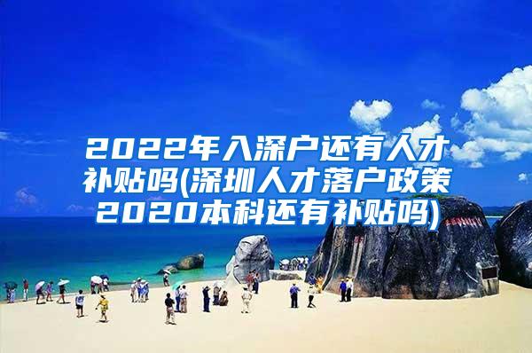 2022年入深户还有人才补贴吗(深圳人才落户政策2020本科还有补贴吗)