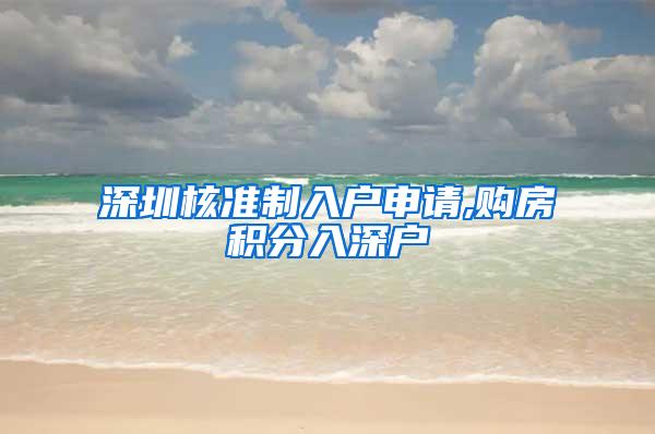 深圳核准制入户申请,购房积分入深户