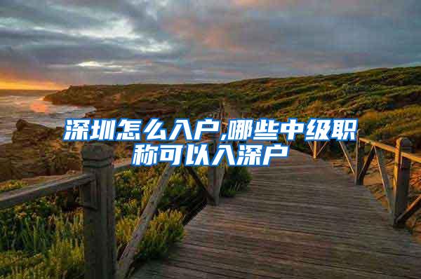 深圳怎么入户,哪些中级职称可以入深户