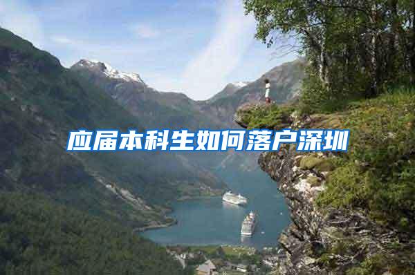 应届本科生如何落户深圳