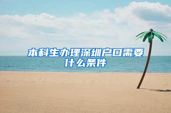 本科生办理深圳户口需要什么条件