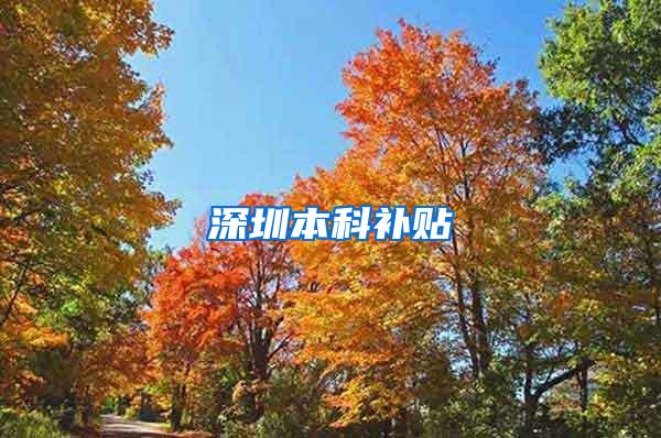 深圳本科补贴