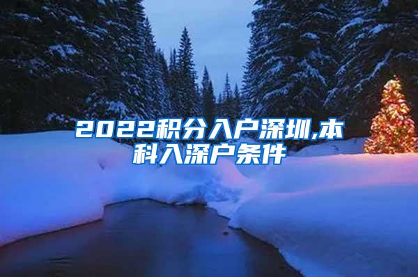 2022积分入户深圳,本科入深户条件