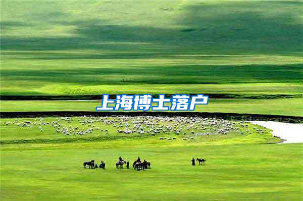 上海博士落户