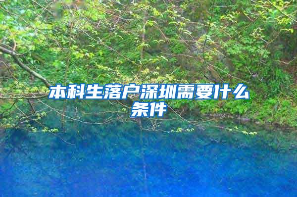 本科生落户深圳需要什么条件
