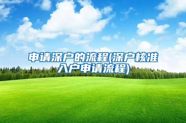 申请深户的流程(深户核准入户申请流程)