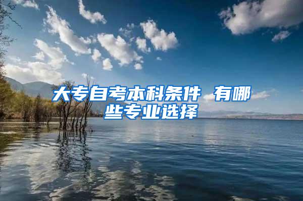大专自考本科条件 有哪些专业选择