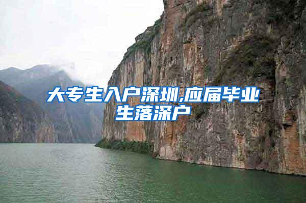 大专生入户深圳,应届毕业生落深户