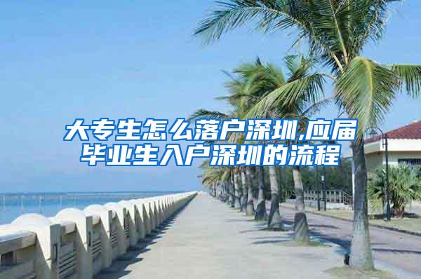 大专生怎么落户深圳,应届毕业生入户深圳的流程