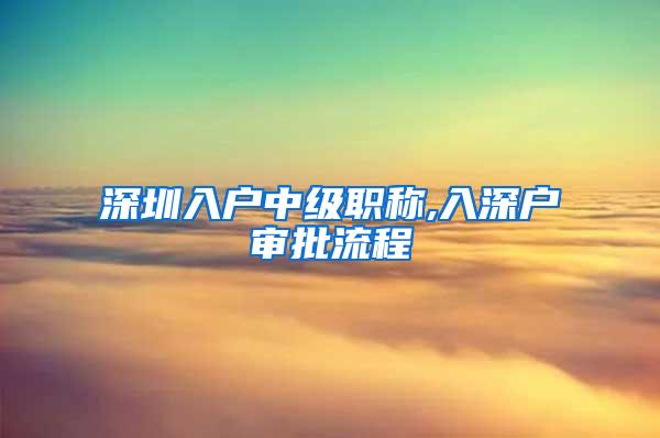 深圳入户中级职称,入深户审批流程