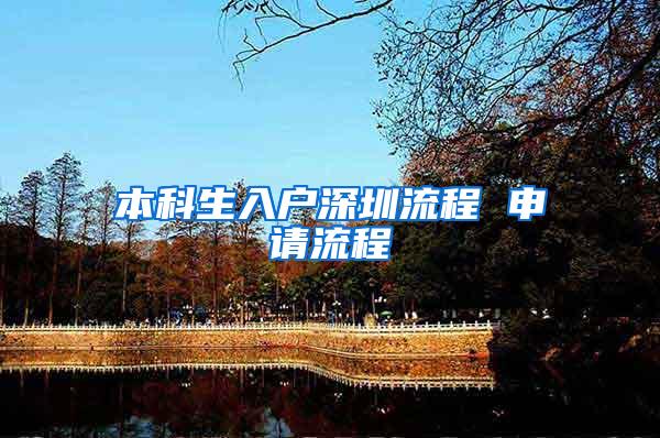 本科生入户深圳流程 申请流程